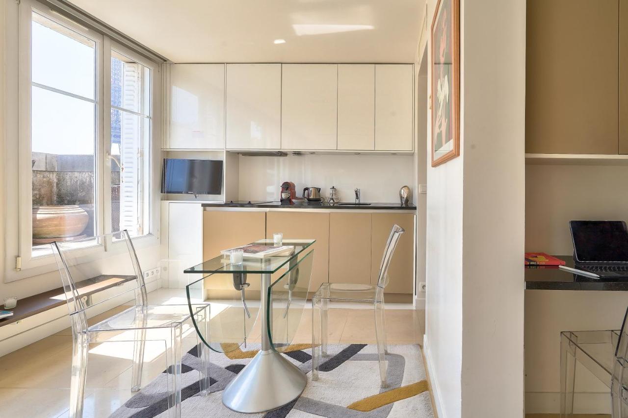 Designed Studio With Ac-Terrasse Vue Tour Eiffel Paryż Zewnętrze zdjęcie